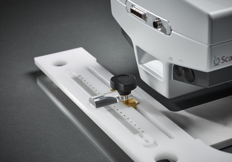 Close up of Delta4 Phantom+ MR with jig